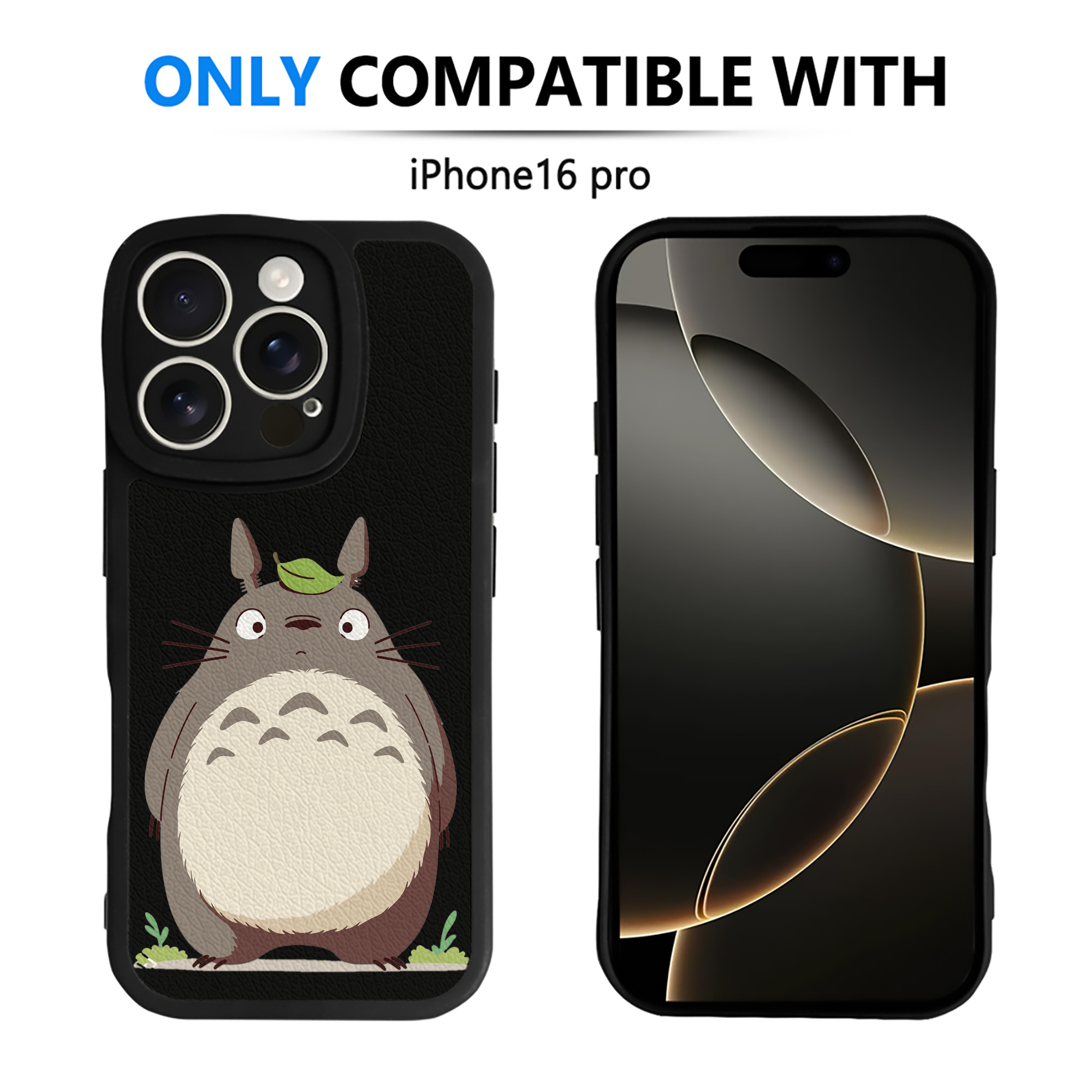 （画像用） となりのトトロ 草壁メイ 草壁サツキ My Neighbor Totoro Satsuki Kusakabe Mei Kusakabe 【iPhone 16シリーズ対応】シリコンスマホケース（レザー調） 材質：シリコン